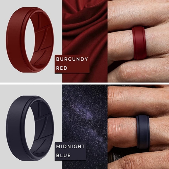 Thunder Fit Silicone Wedding Bands Size 14 - Picture 4 of 4